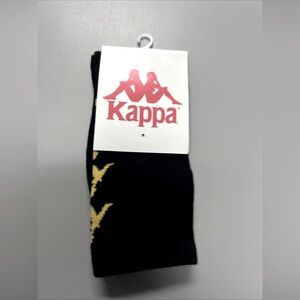 New Unisex Kappa Designer Street Style Logo Crew Cut Socks Black S 3-6